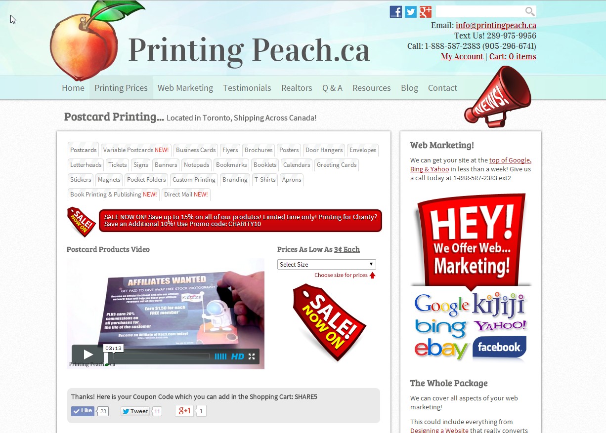 Web offer. International Printing & Publishing, Ontario, Canada. Snap offers ar shopping product for retailers’ websites.